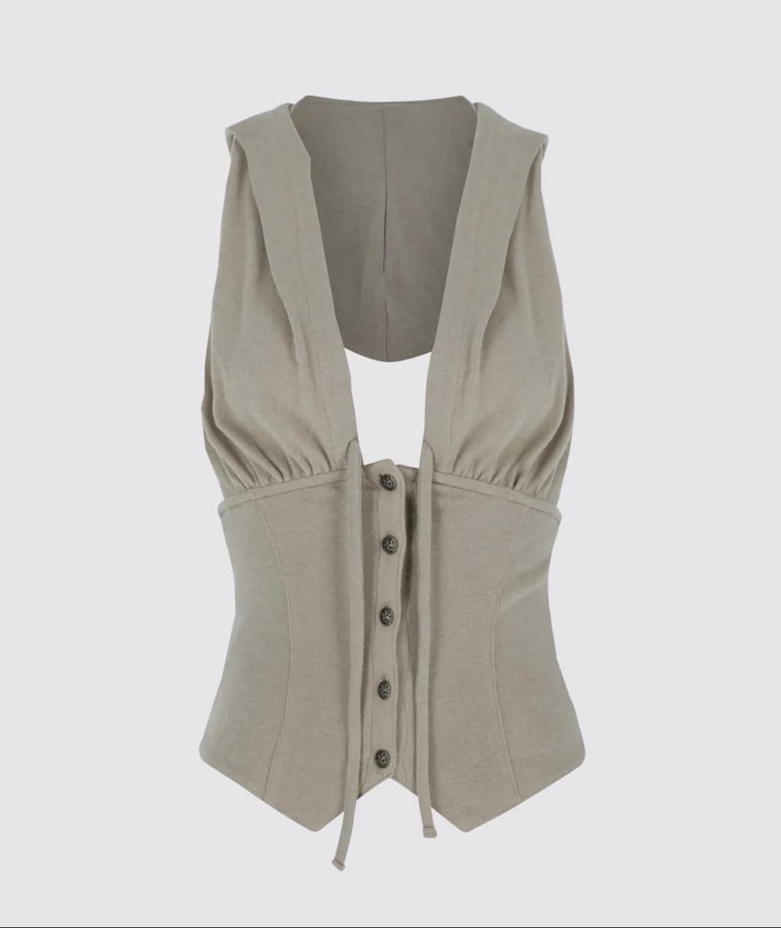 스컬프터 Classic Sleeveless Hoodie Beige 상품이미지1