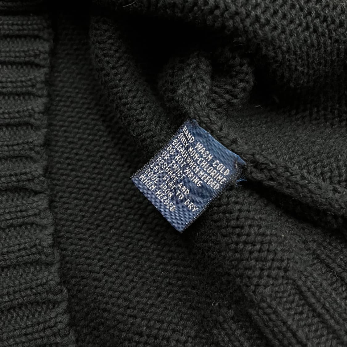 폴로 랄프로렌 버건디포니 블랙 니트 L 상품이미지5