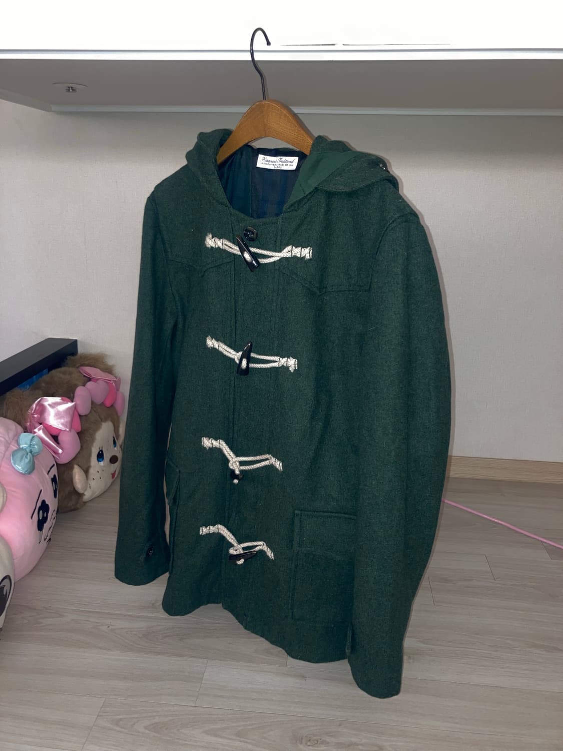 하구미룩 모리걸 아무깔 펑크 타탄체크 말차 떡코 잔꽃 롱스커트 목도리  상품이미지3