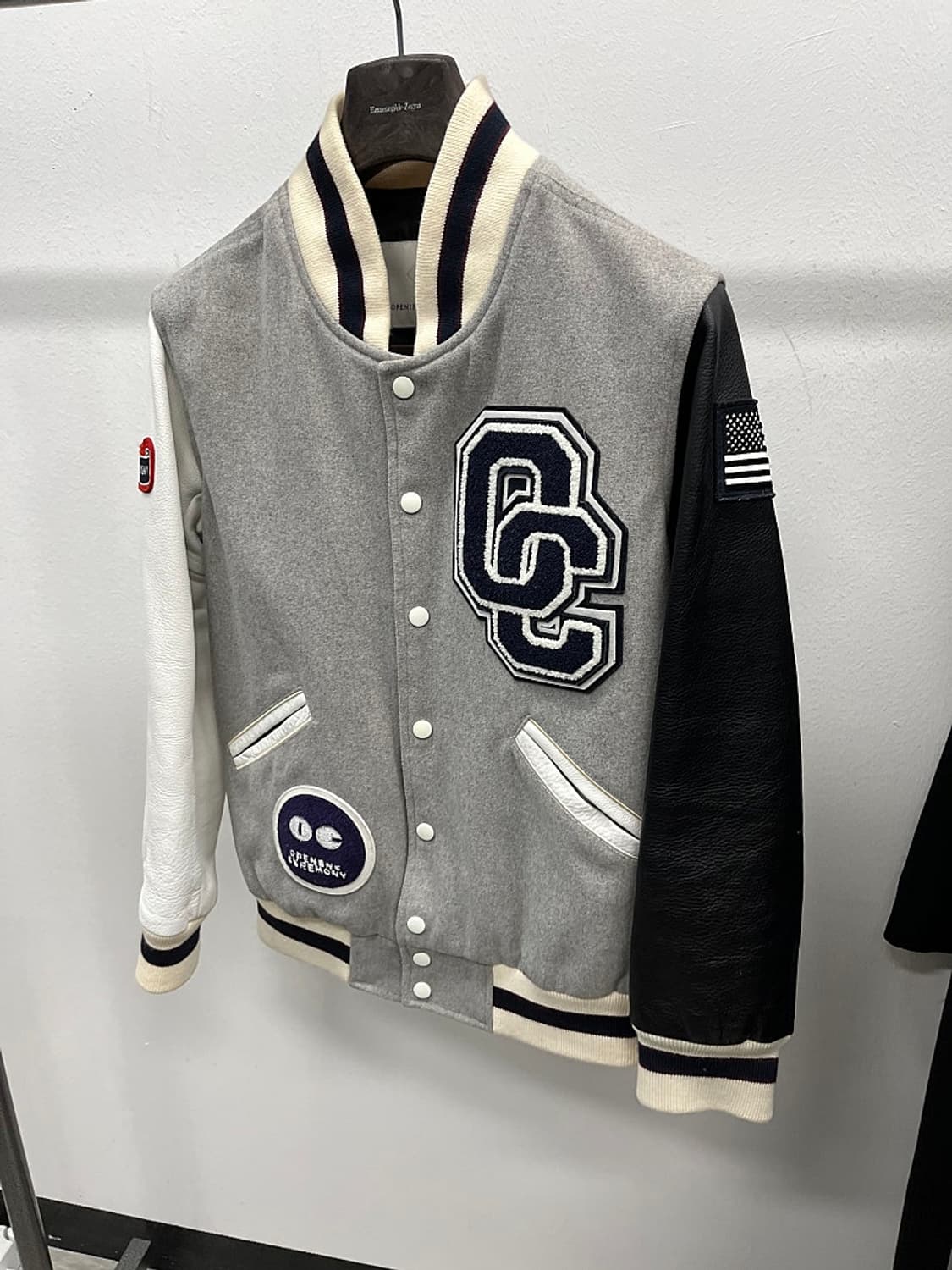 여) 오프닝세레모니 레더 바시티 자켓  상품이미지1