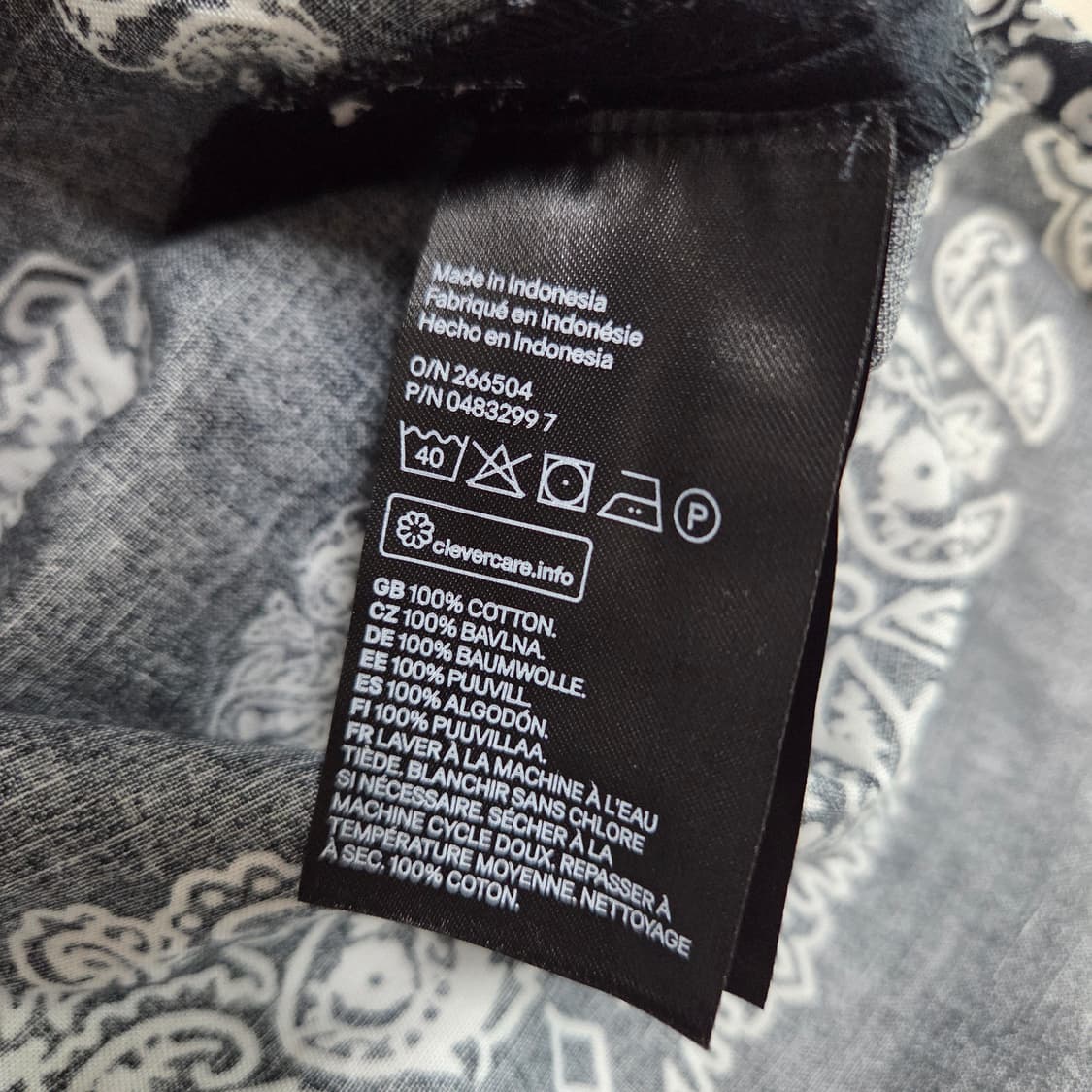 [XL] H&M 페이즐리 하와이안 반팔 셔츠 상품이미지6