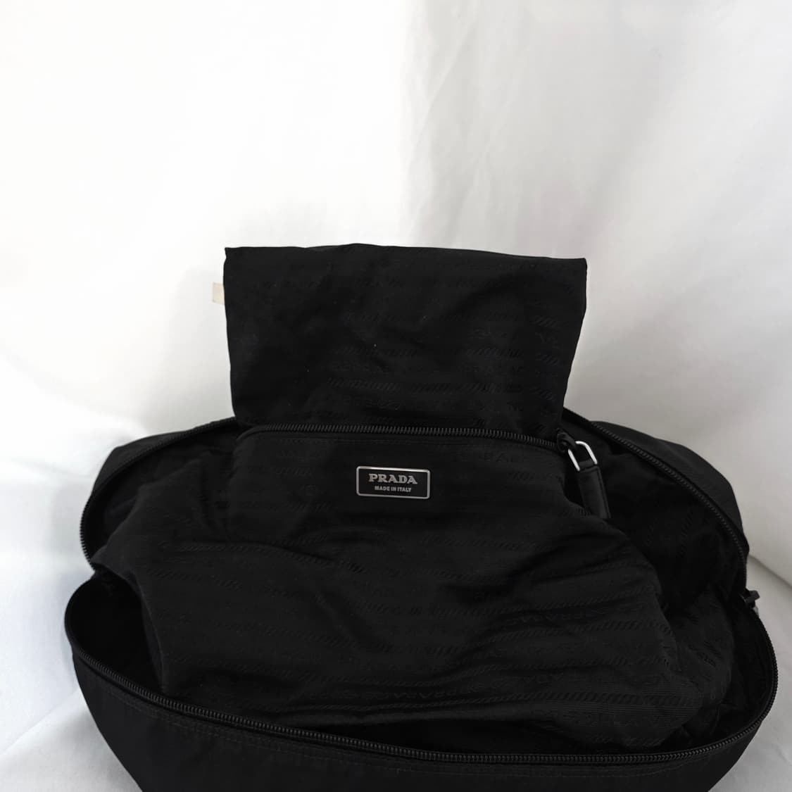 [정품 PRADA] 프라다 투포켓 나일론 토트백 볼링백 상품이미지7