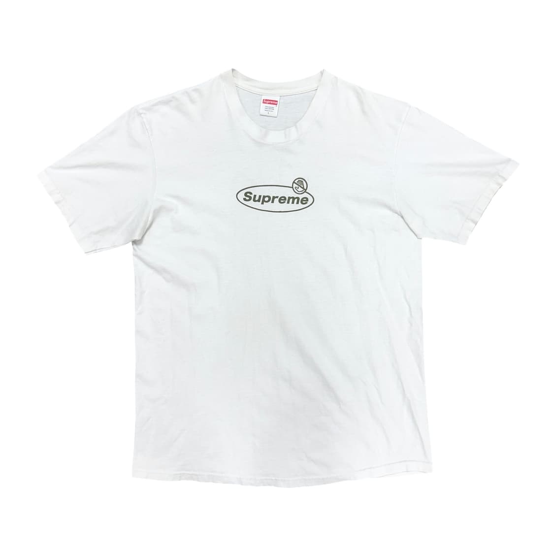 슈프림 워닝 화이트 반팔(L) 상품이미지1
