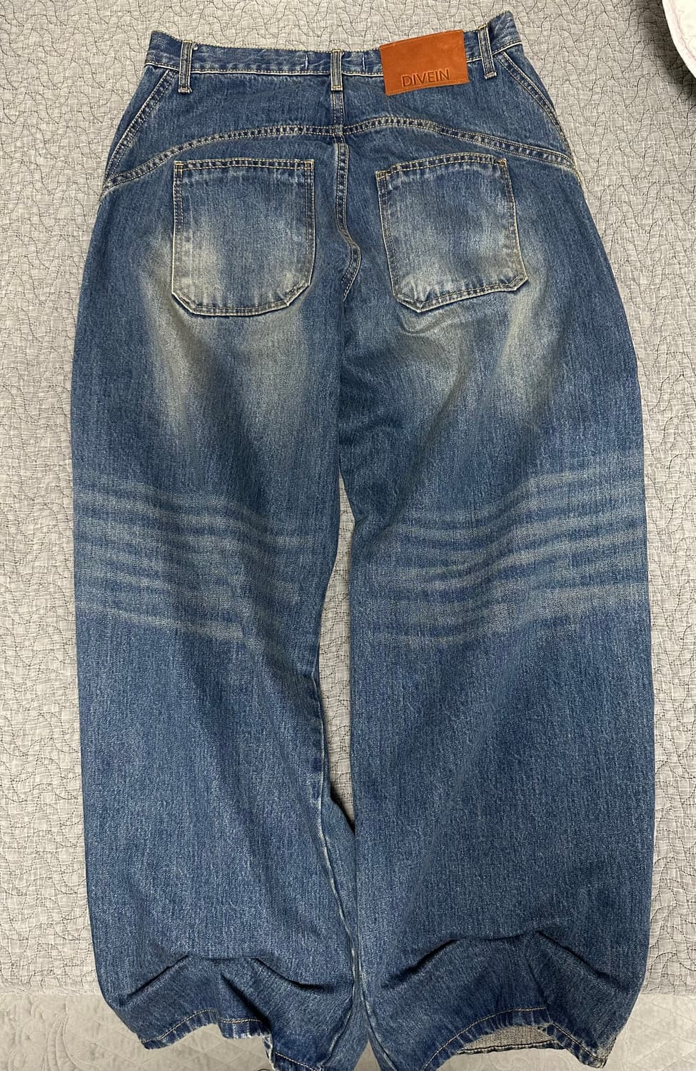 [다이브인] 와이드 커브드 데님 size 1 상품이미지3