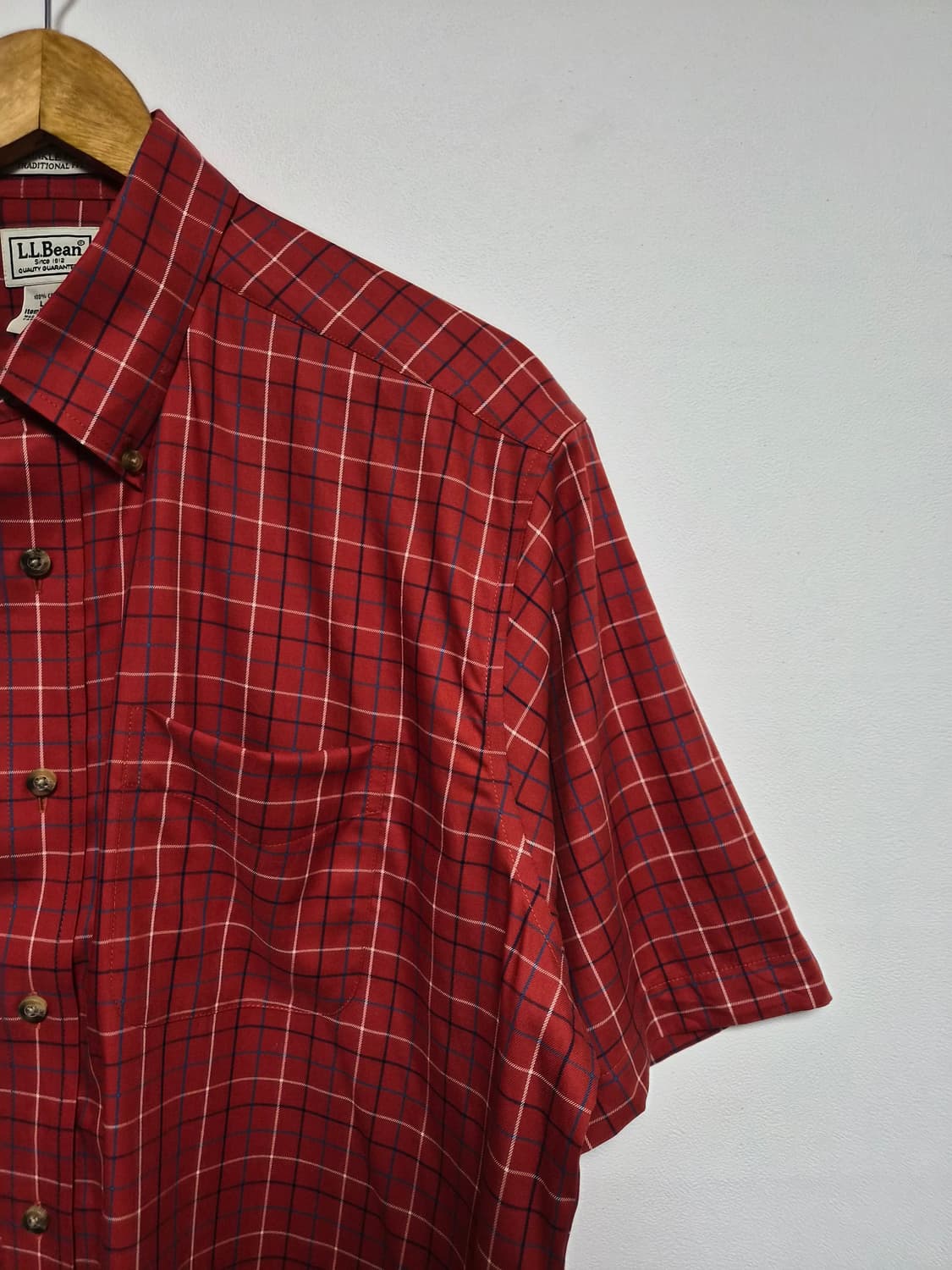 엘엘빈LLBEAN 반팔 체크 셔츠 L사이즈 - S283 상품이미지3