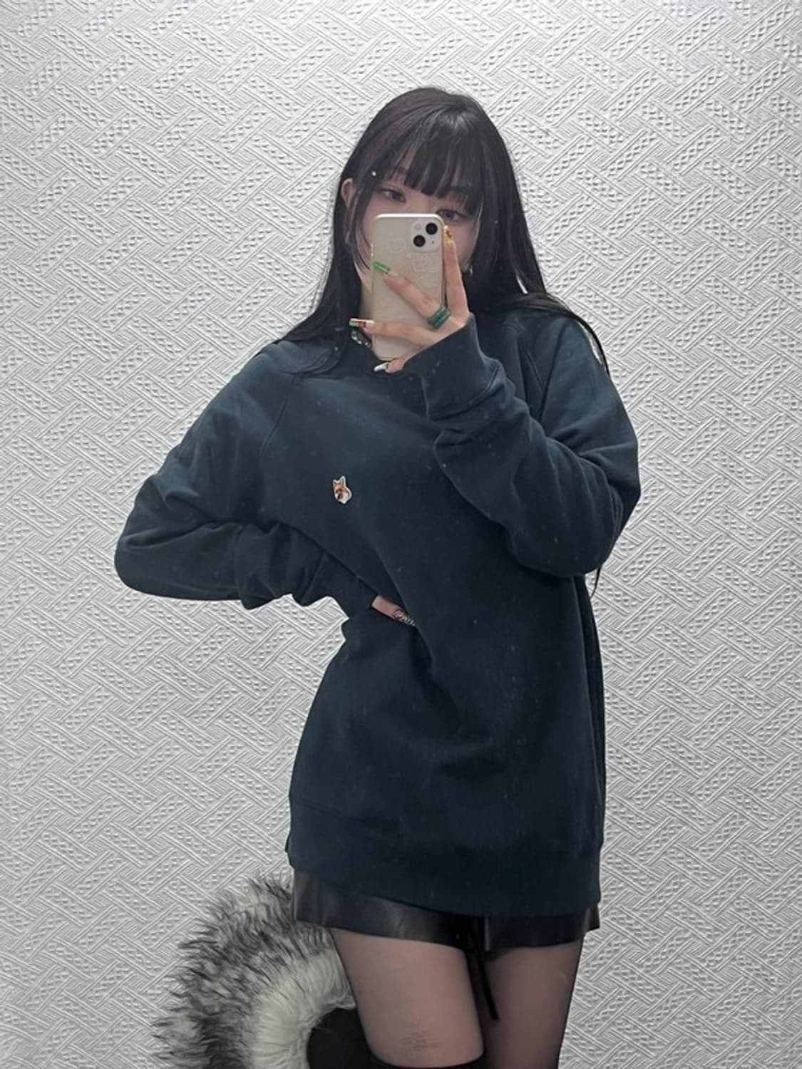 메종키츠네 빈티지 모던 캐주얼 폭스패치 맨투맨 XL C09468 상품이미지2