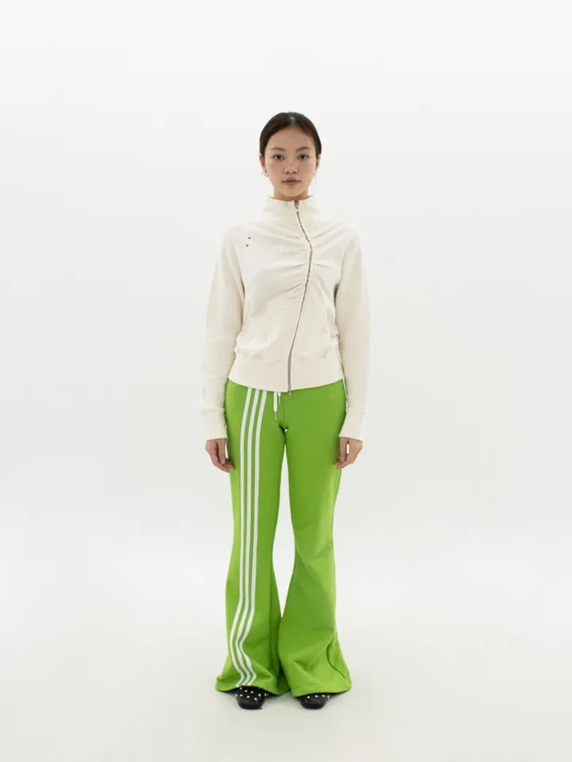 트랙 부츠컷 트레이닝 팬츠 바지 빈티지시부야오네갸루블랙업라우코하우스y2k 상품이미지1