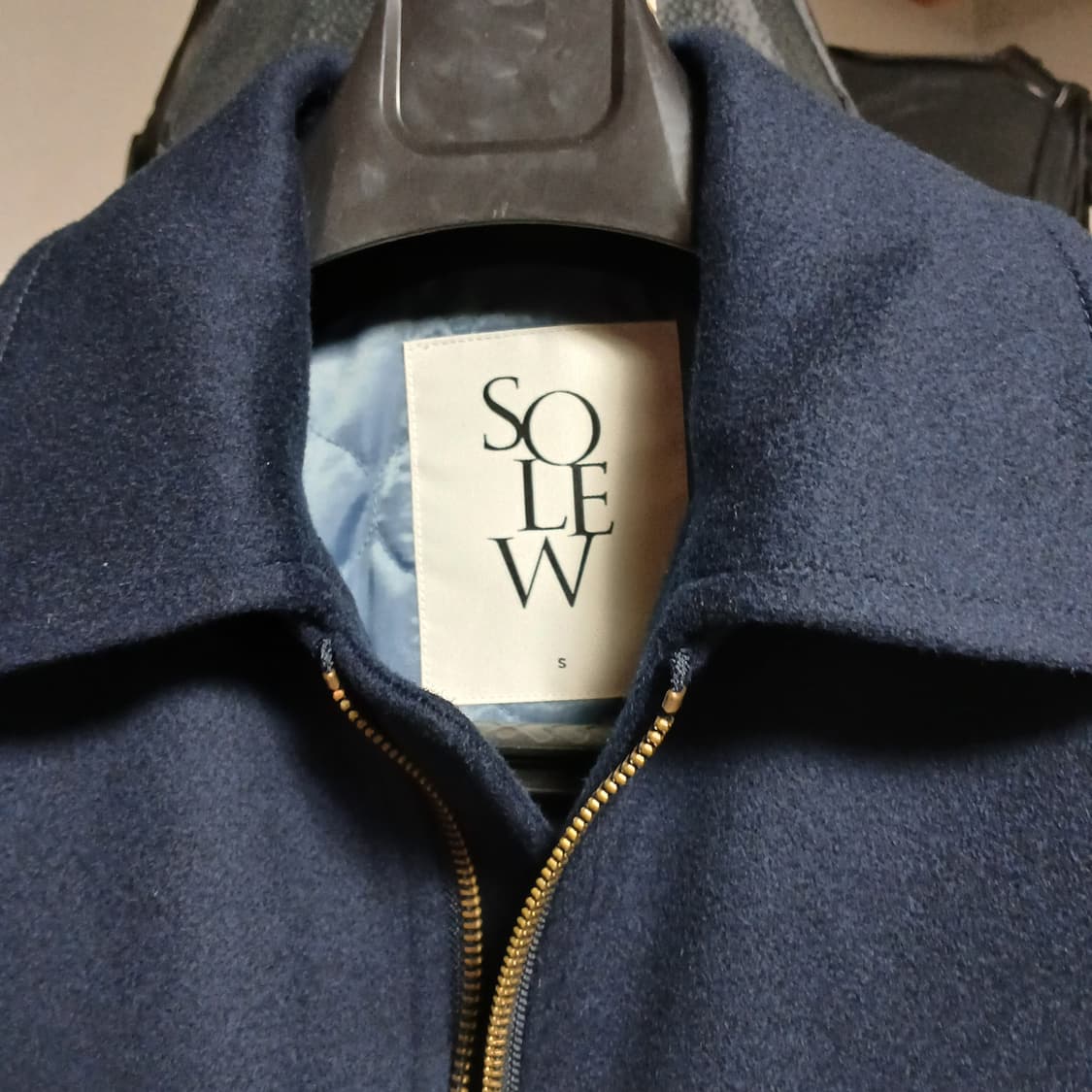 solew 소루 울 모직 캐시미어 블루종 점퍼 누빔 자켓 상품이미지9