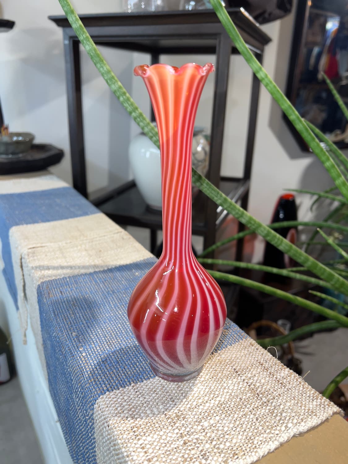 50s Lauscha Bimini Salmon Red Bud Vase 상품이미지1