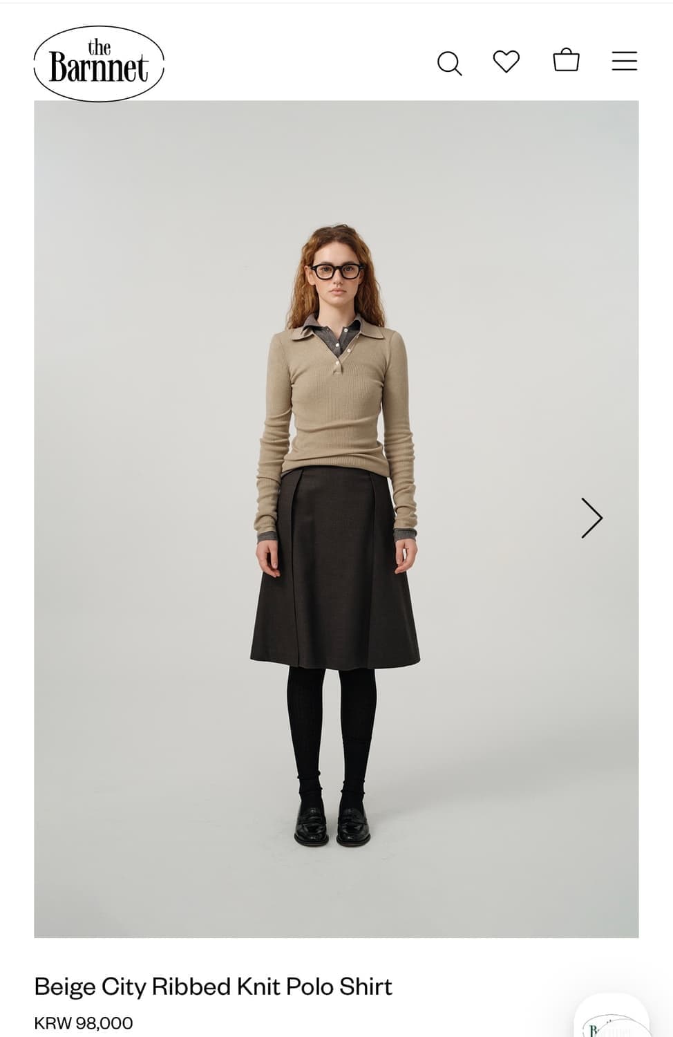 더바넷 레이어드 폴로 셔츠 니트  상품이미지1