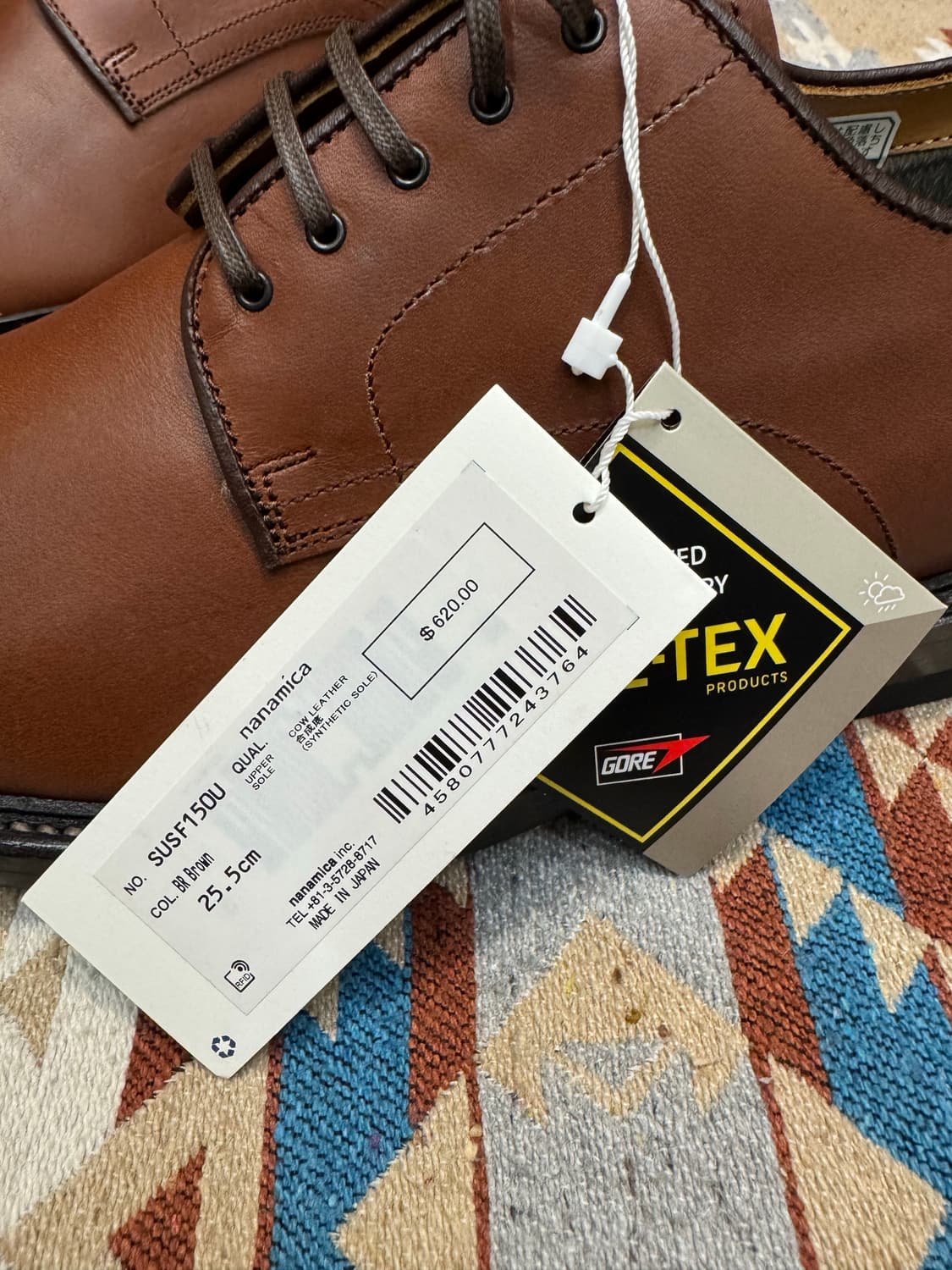 [255mm] 나나미카 x 리갈 고어텍스 플레인 토 슈즈 브라운 24ss 상품이미지5