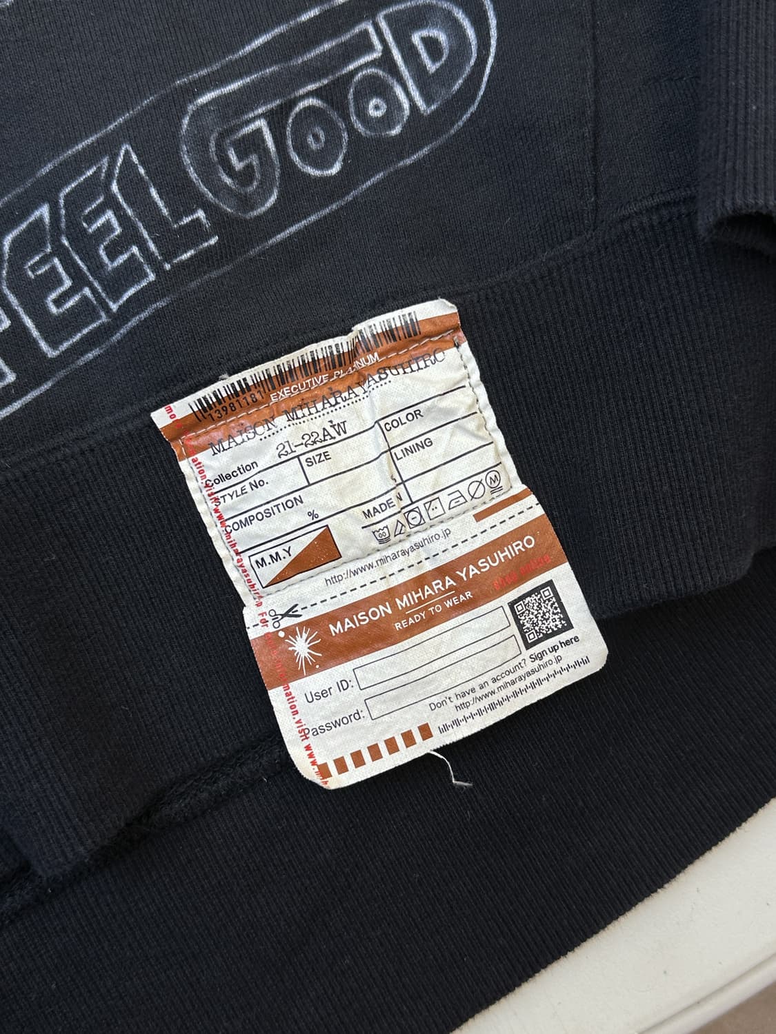 메종 미하라 야스히로 21-22a/w 왓알유? 후드티 상품이미지4