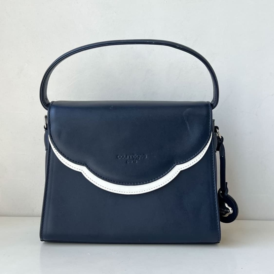 courreges / 꾸레쥬 네이비 레더 토트백 상품이미지2