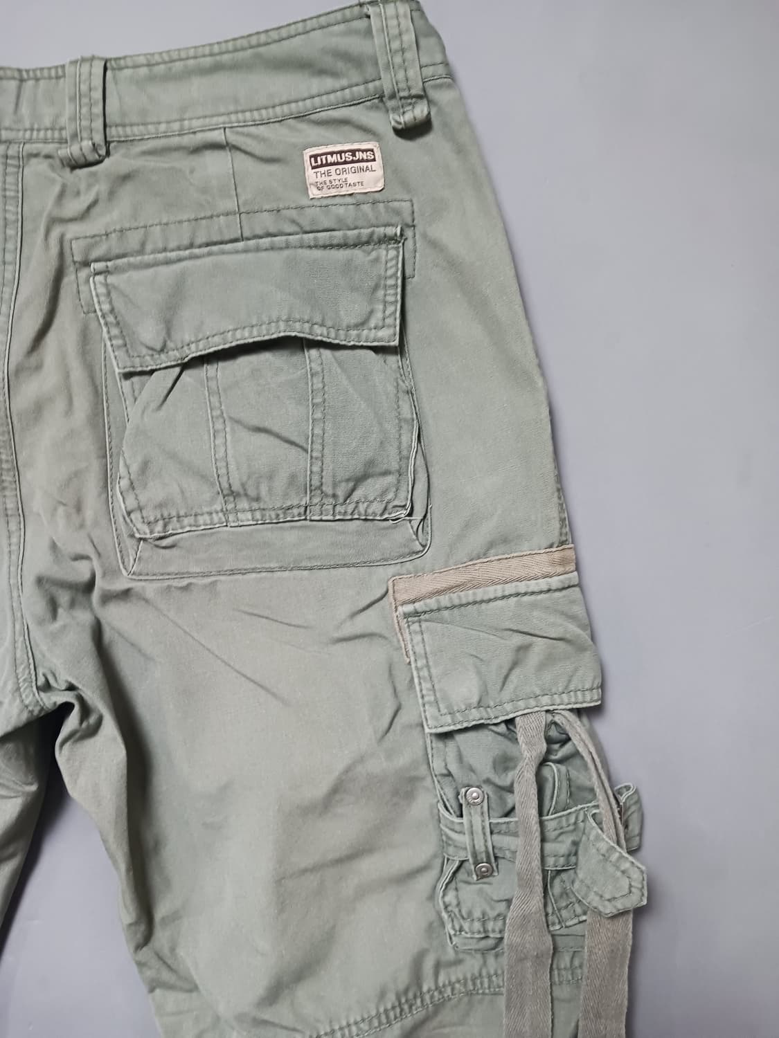 [32] 리트머스 진스 카고 팬츠 면바지 카키 상품이미지9