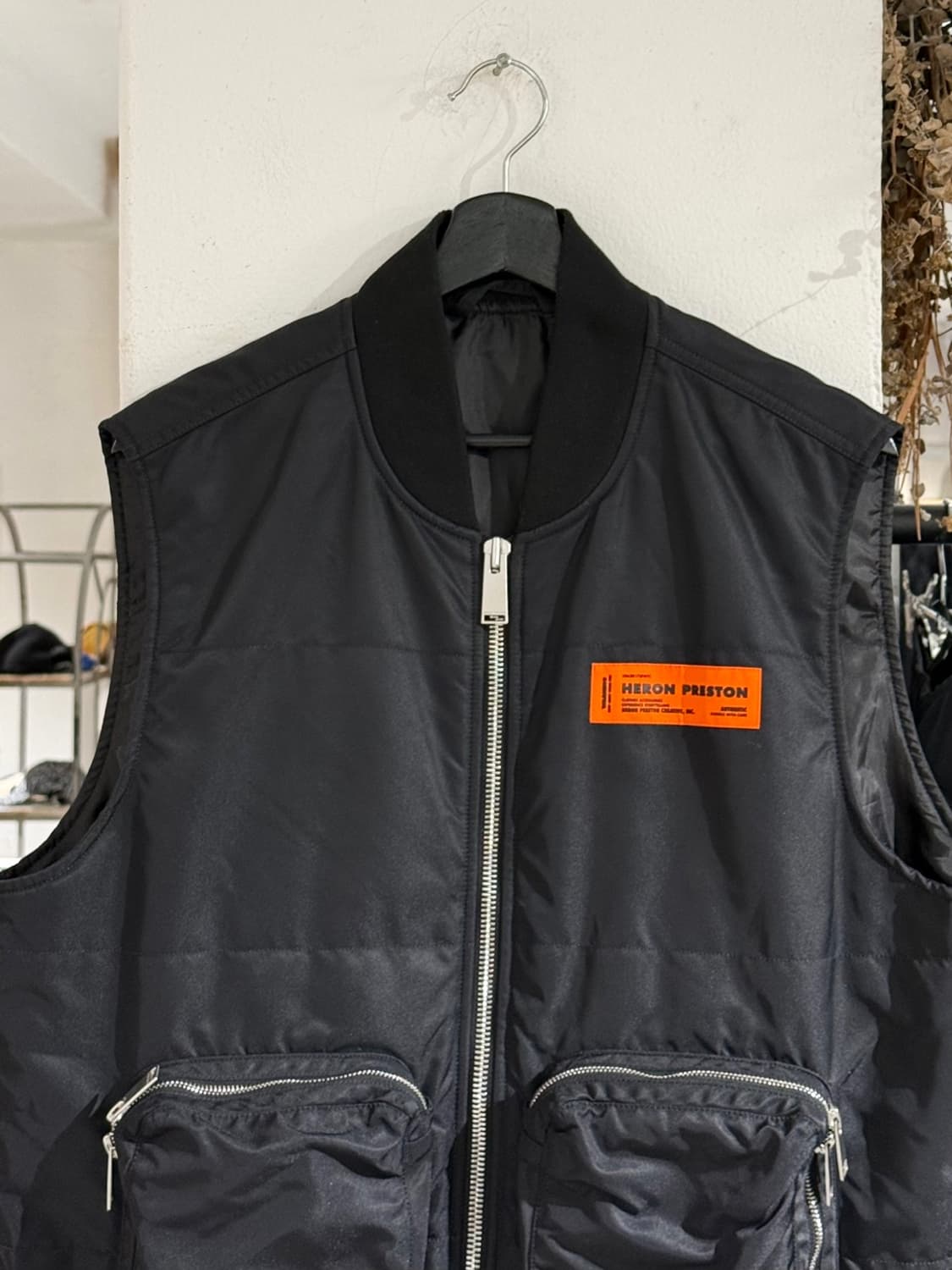 헤론 프레스톤 블랙 나일론 지퍼 포켓 질레 베스트 상품이미지4