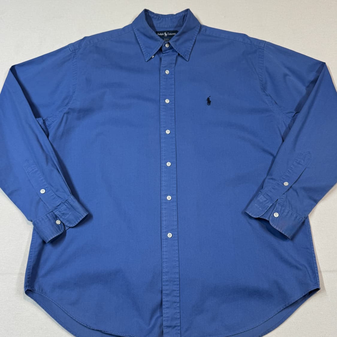 L) 폴로 랄프로렌 클래식 솔리드 셔츠 블루 블레이크핏 상품이미지2