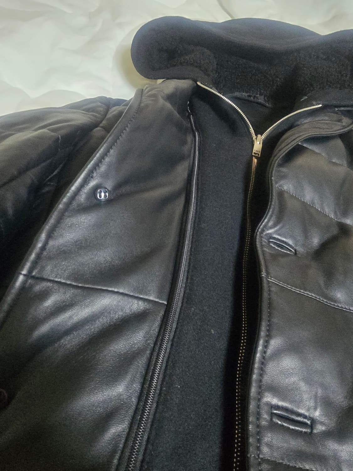 바쏘옴므 블랙컬러 프리미엄 천연 양가죽 구스다운 자켓 상품이미지6