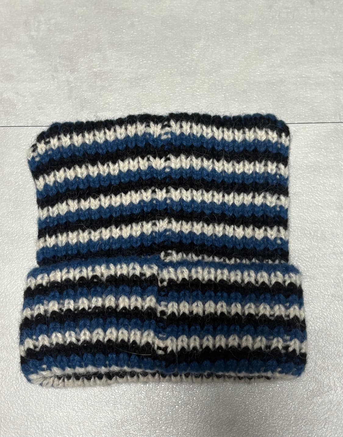 탄산마그네슘 로고 캣 비니 블루 스트라이프 상품이미지3