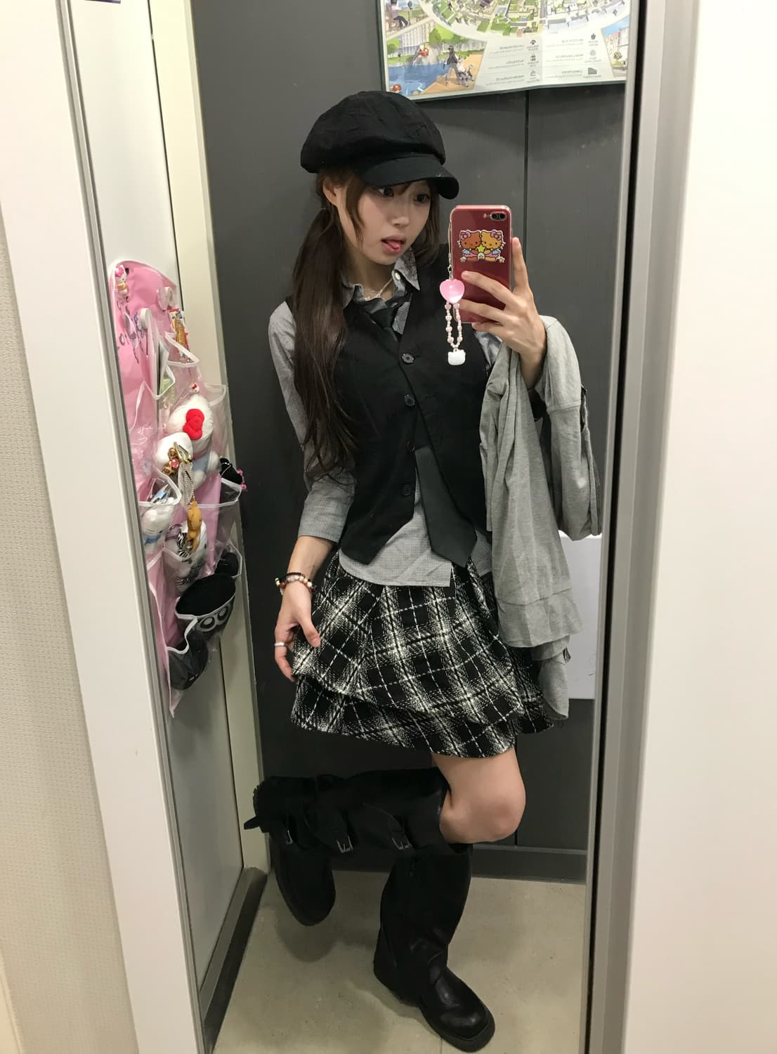 니혼진 프레피 무채색 폴로 셔츠 코디세트 상품이미지3