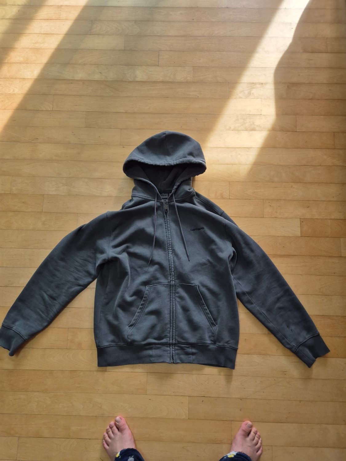 [L] 칼하트 후드집업 블랙 가먼트 다이드 상품이미지5
