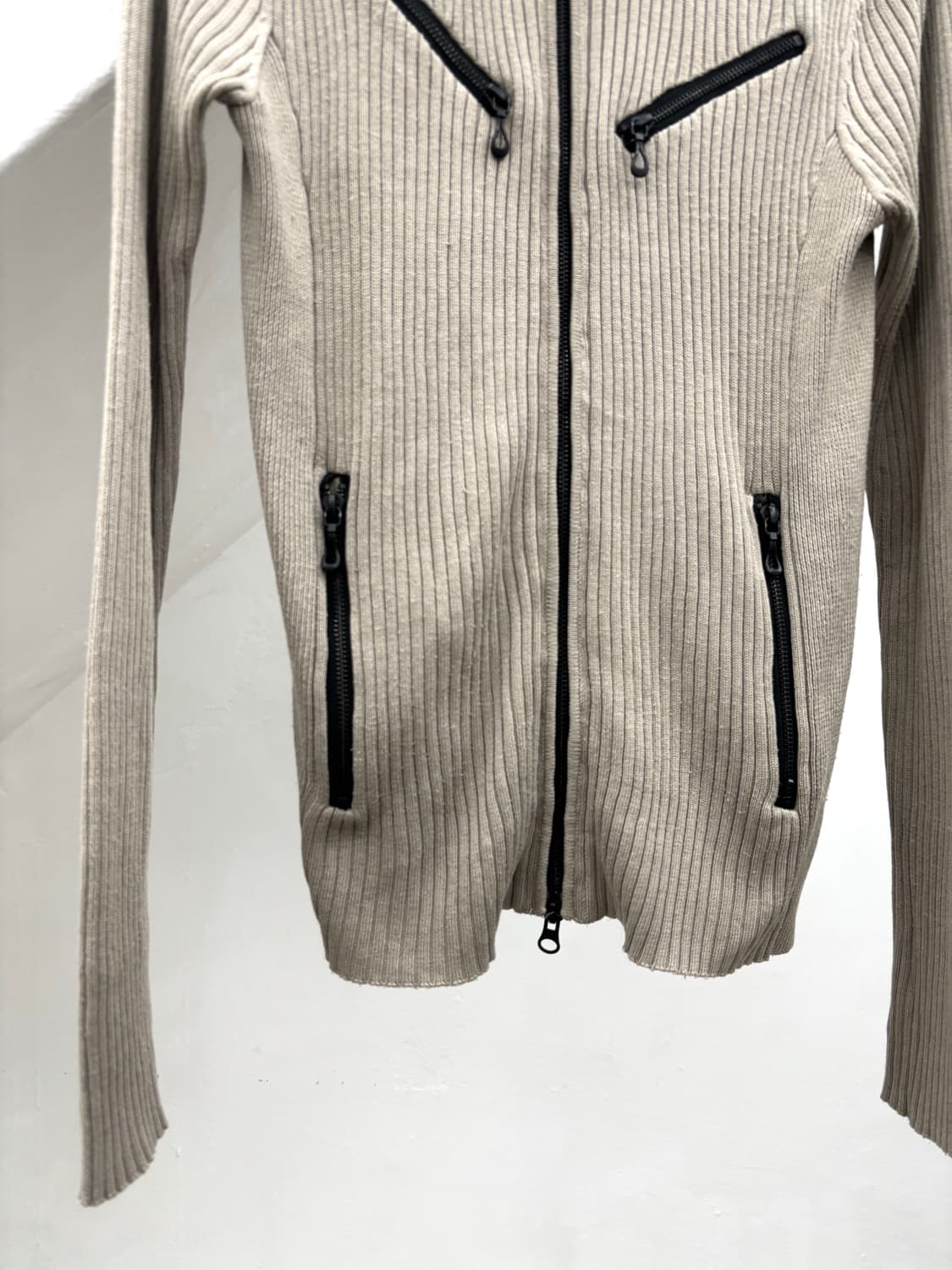 Nicole club for men diag zipper ribbed z 상품이미지8