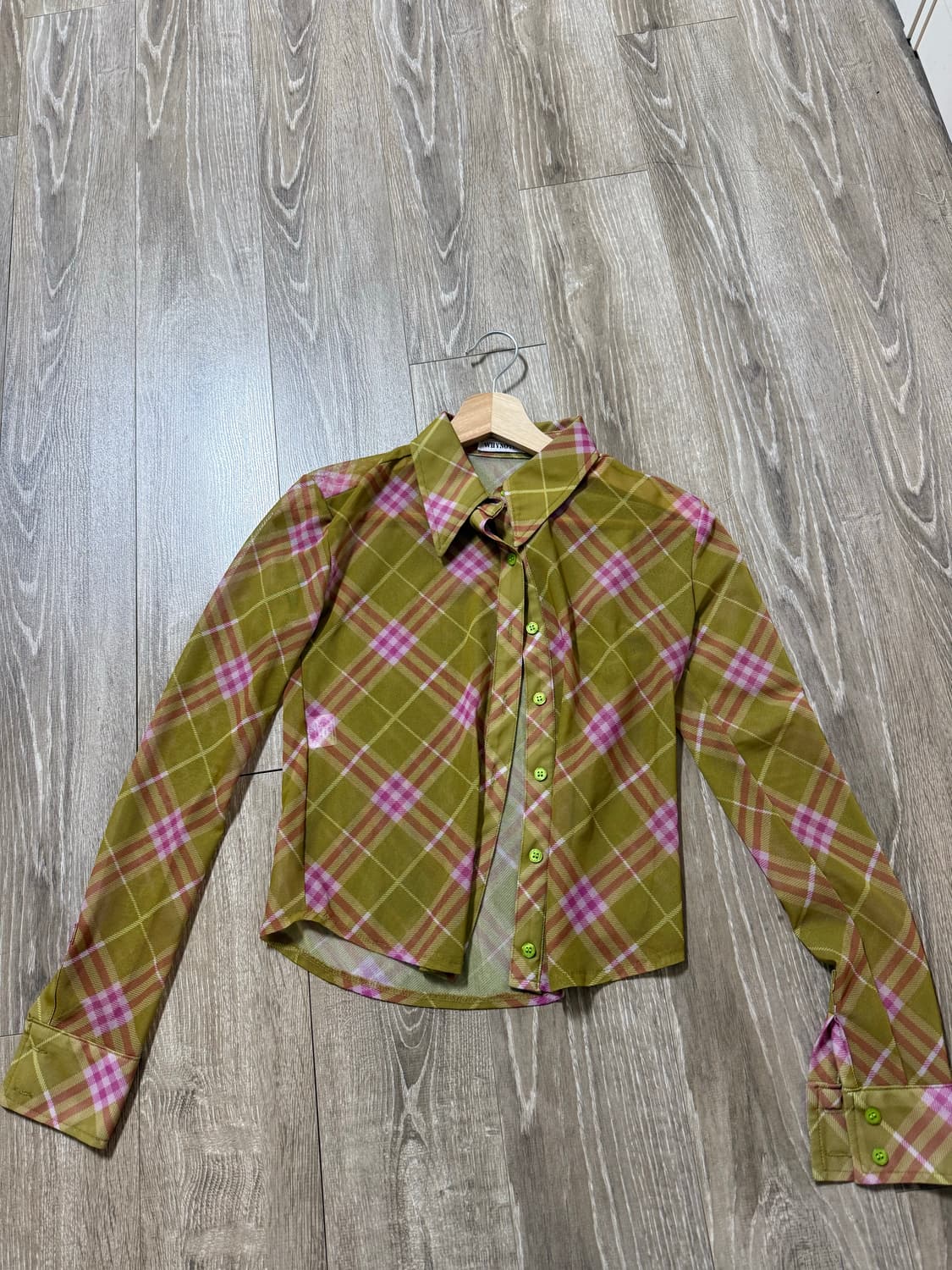 [현재 단종] 와이낫어스whynotus 매쉬 체크 셔츠 상품이미지6