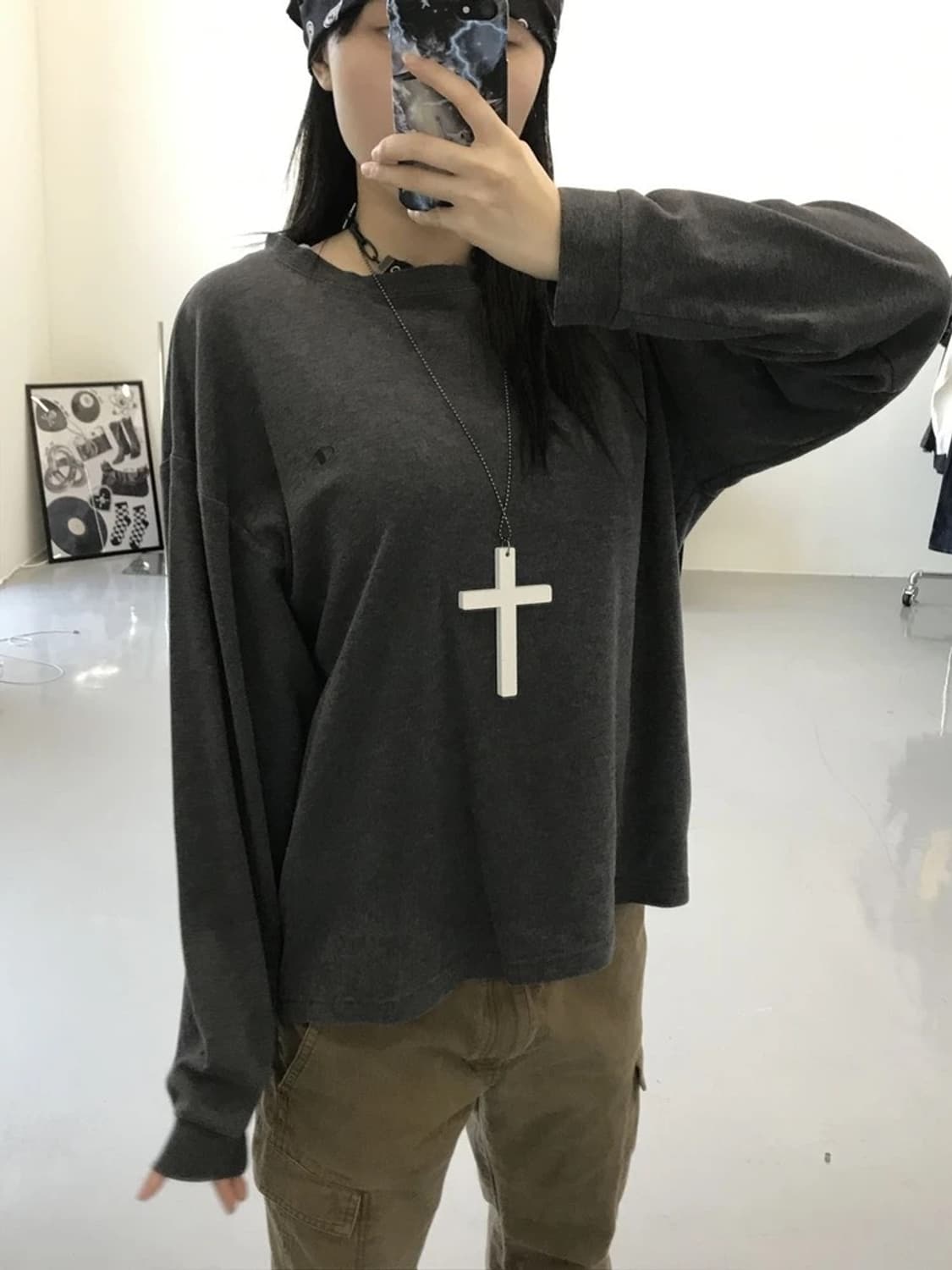 챔피언 그레이 롱 슬리브  상품이미지3