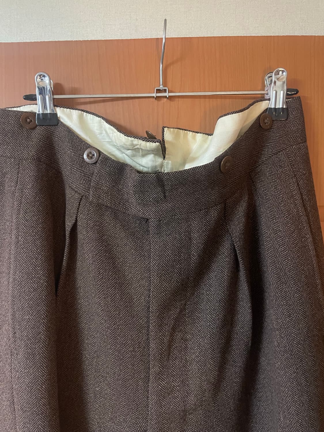 40's 영국생산 울 트라우저 브라운 상품이미지1