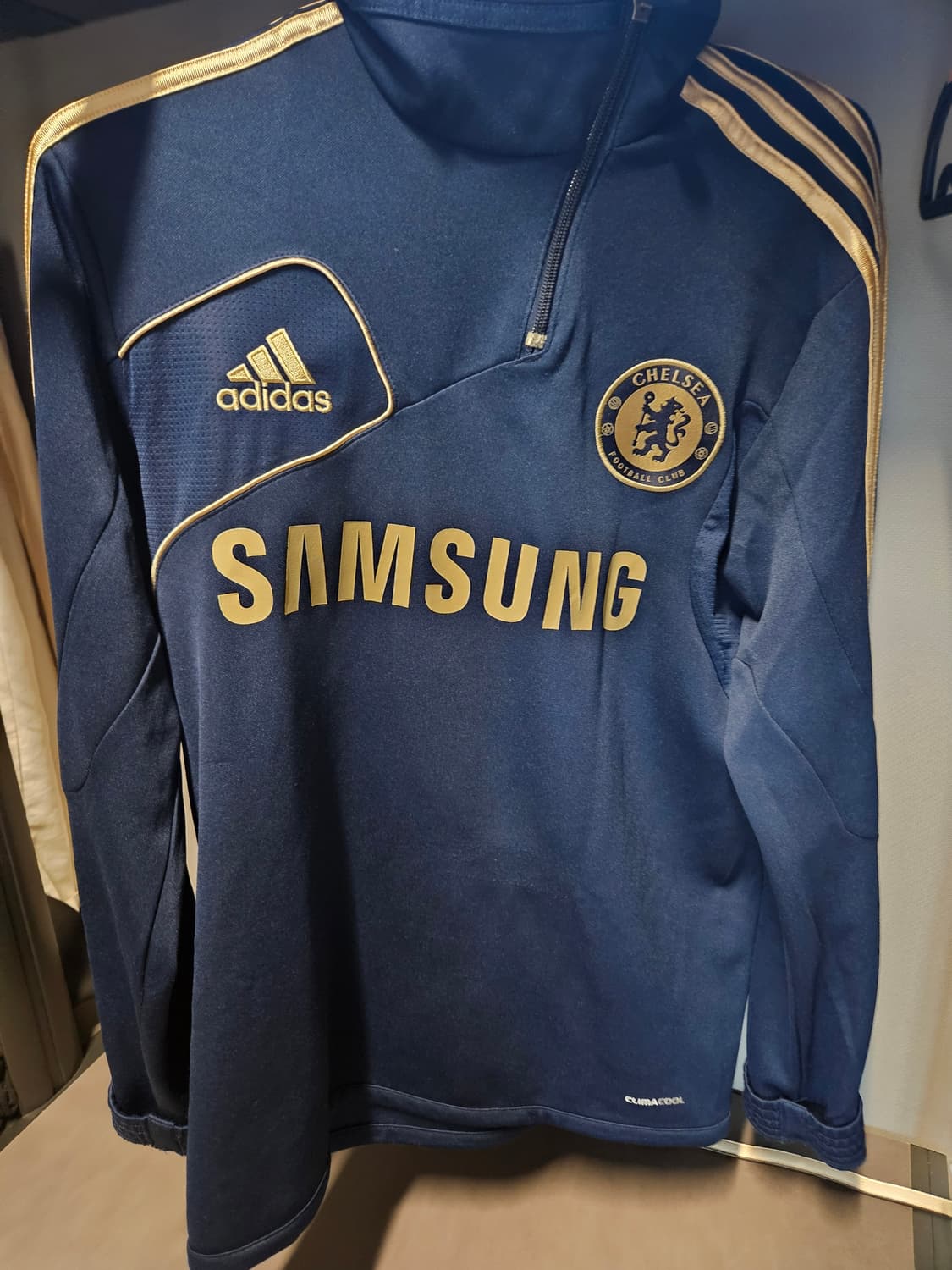 (L)아디다스 첼시 드릴탑 반집업 트레이닝탑 상품이미지2