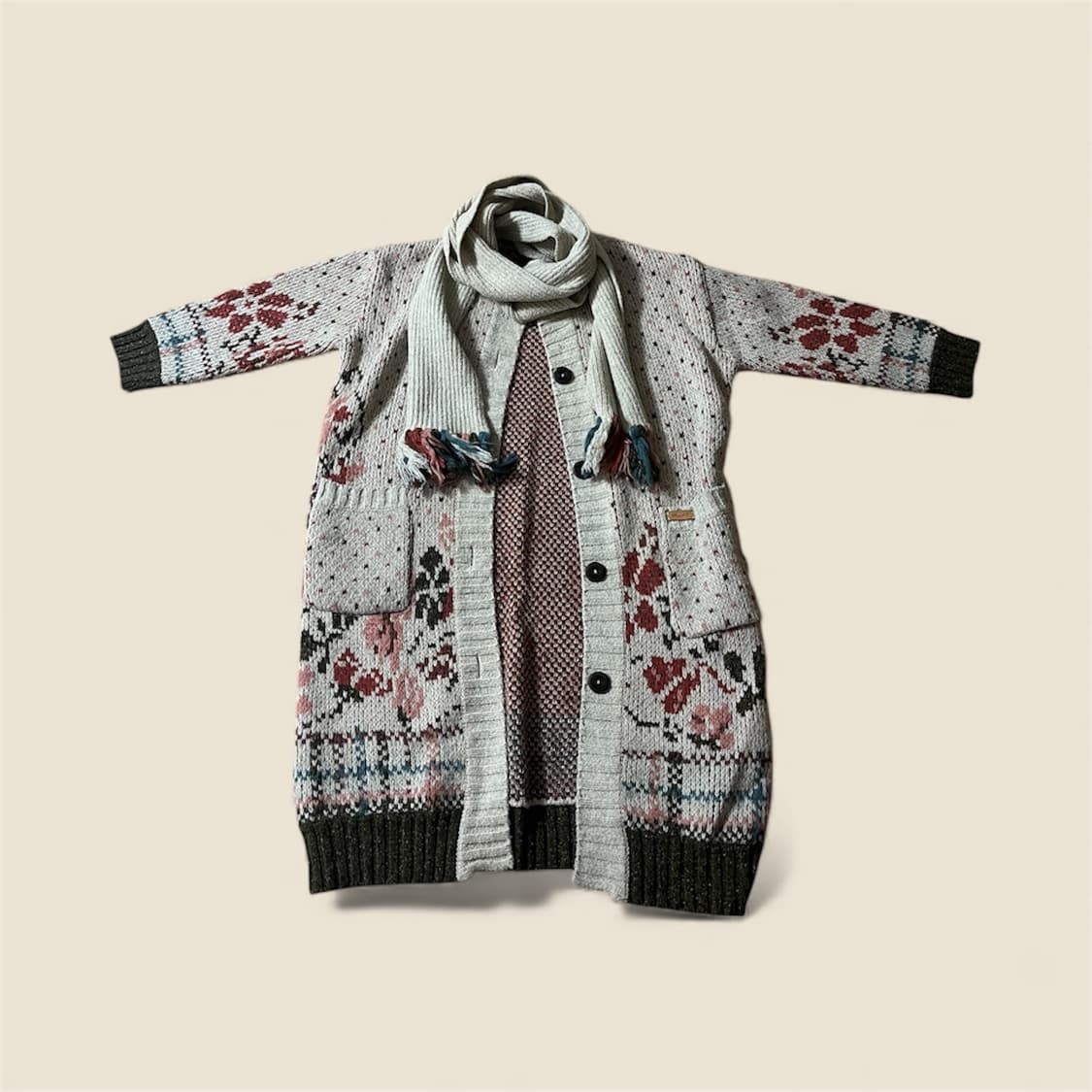 셋업 ( 원피스 가디건 목도리 ) 상품이미지2