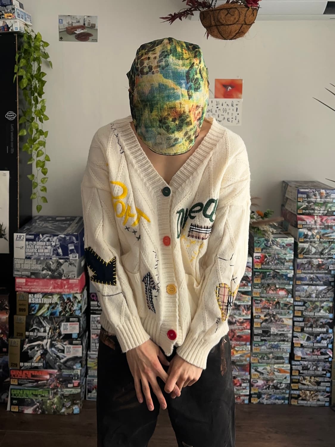 컬러 디테일드 패치워크 카디건 상품이미지4