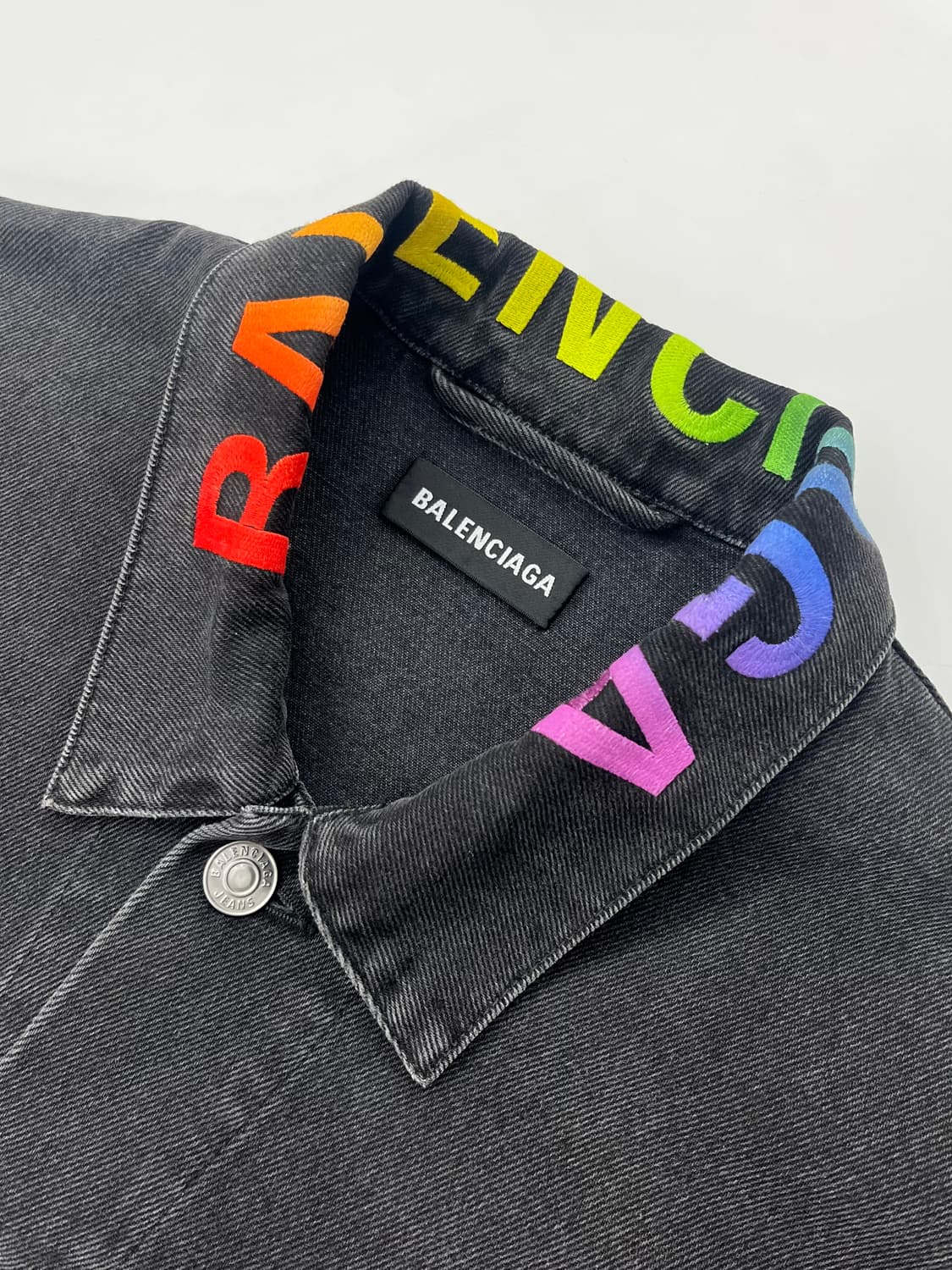 발렌시아가 레인보우 청자켓 [오버핏M사이즈] 상품이미지2