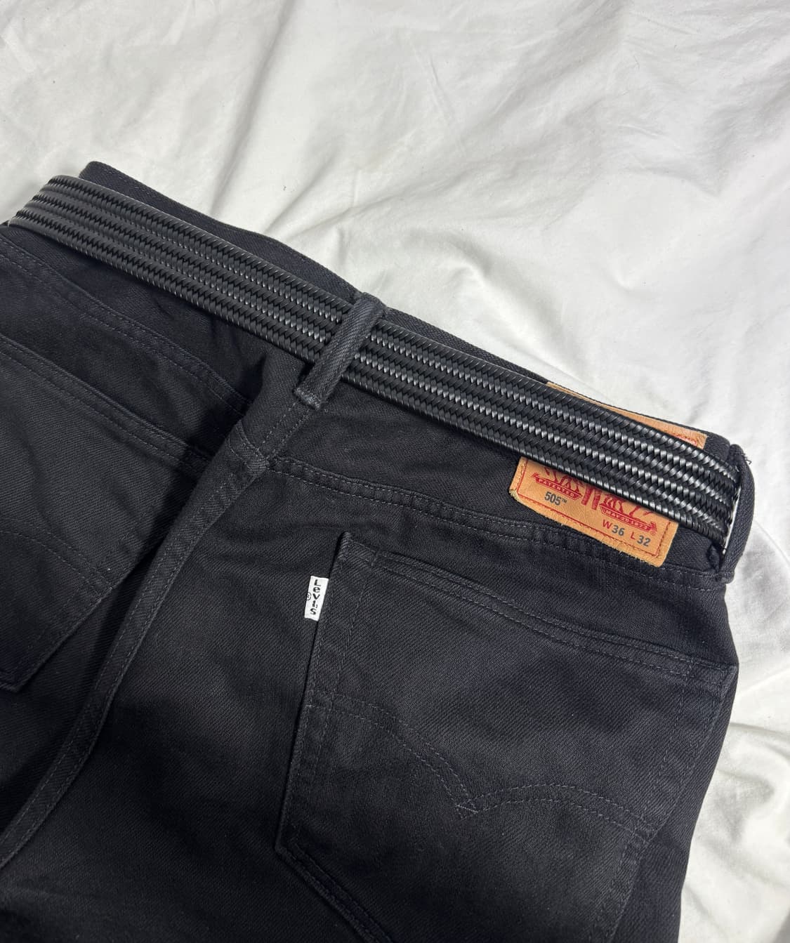 00s Hugo Boss 브레이드 레더 벨트 상품이미지3