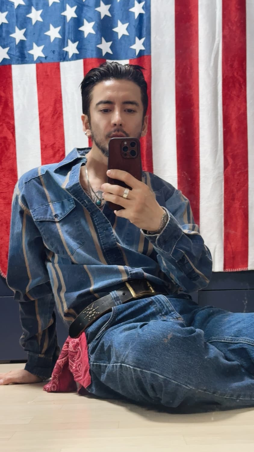 랭글러 웨스턴셔츠 Wrangler western shirt 빈티지 [L] 상품이미지1