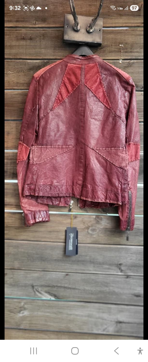 (새제품)버건디/블랙/퍼플컬러 이태리산 배지터블 양가죽 자켓44-66 상품이미지10