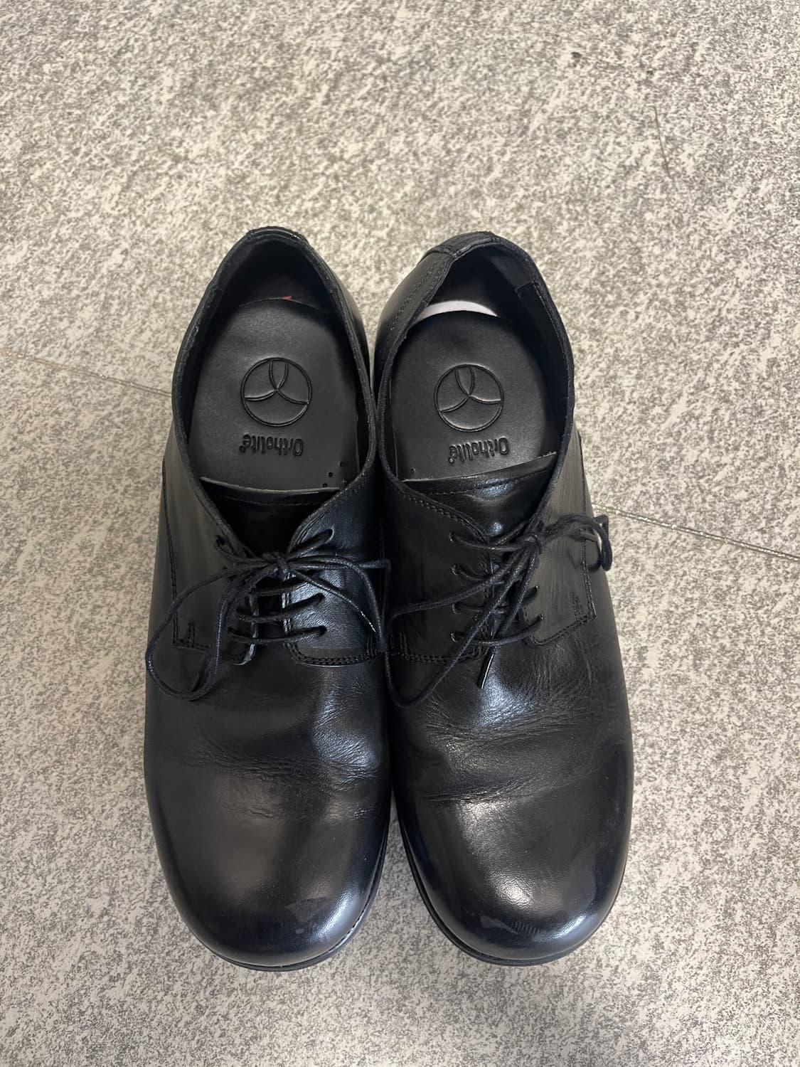 야세 우든 더비 슈즈 홀스하이드 블랙 상품이미지1