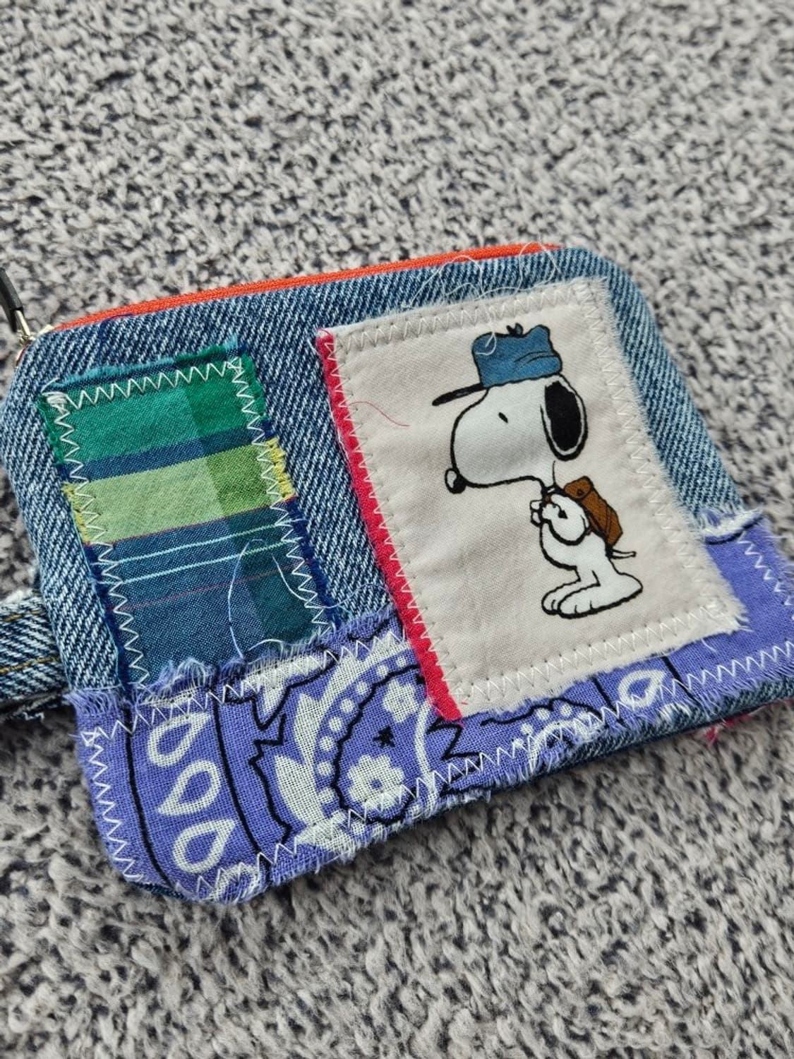 핸드메이드 리워크 커스텀 패치드 키링 월렛 ( 13X10 )/ 10727 상품이미지4