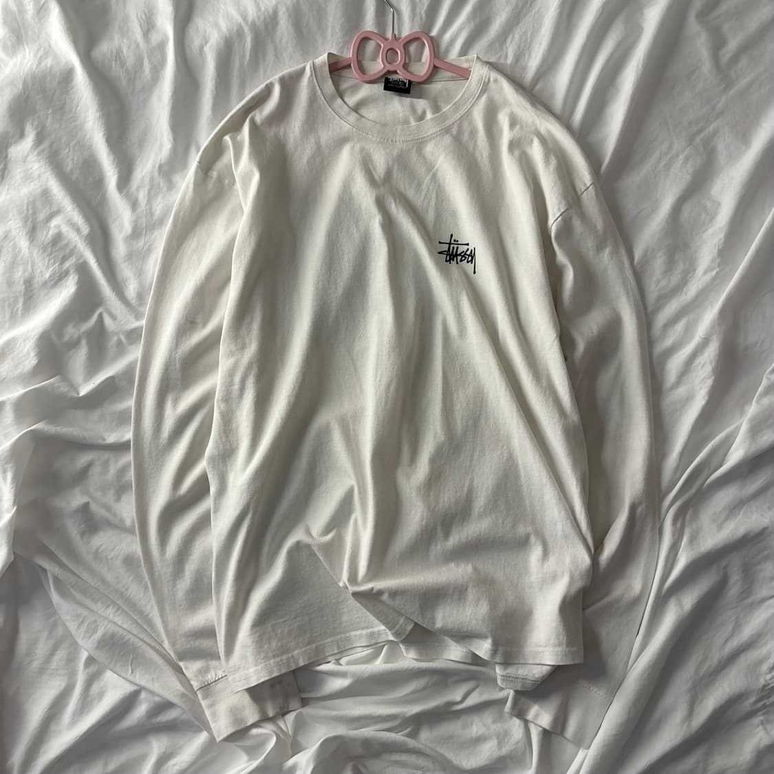 스투시 화이트 롱슬리브 상품이미지2
