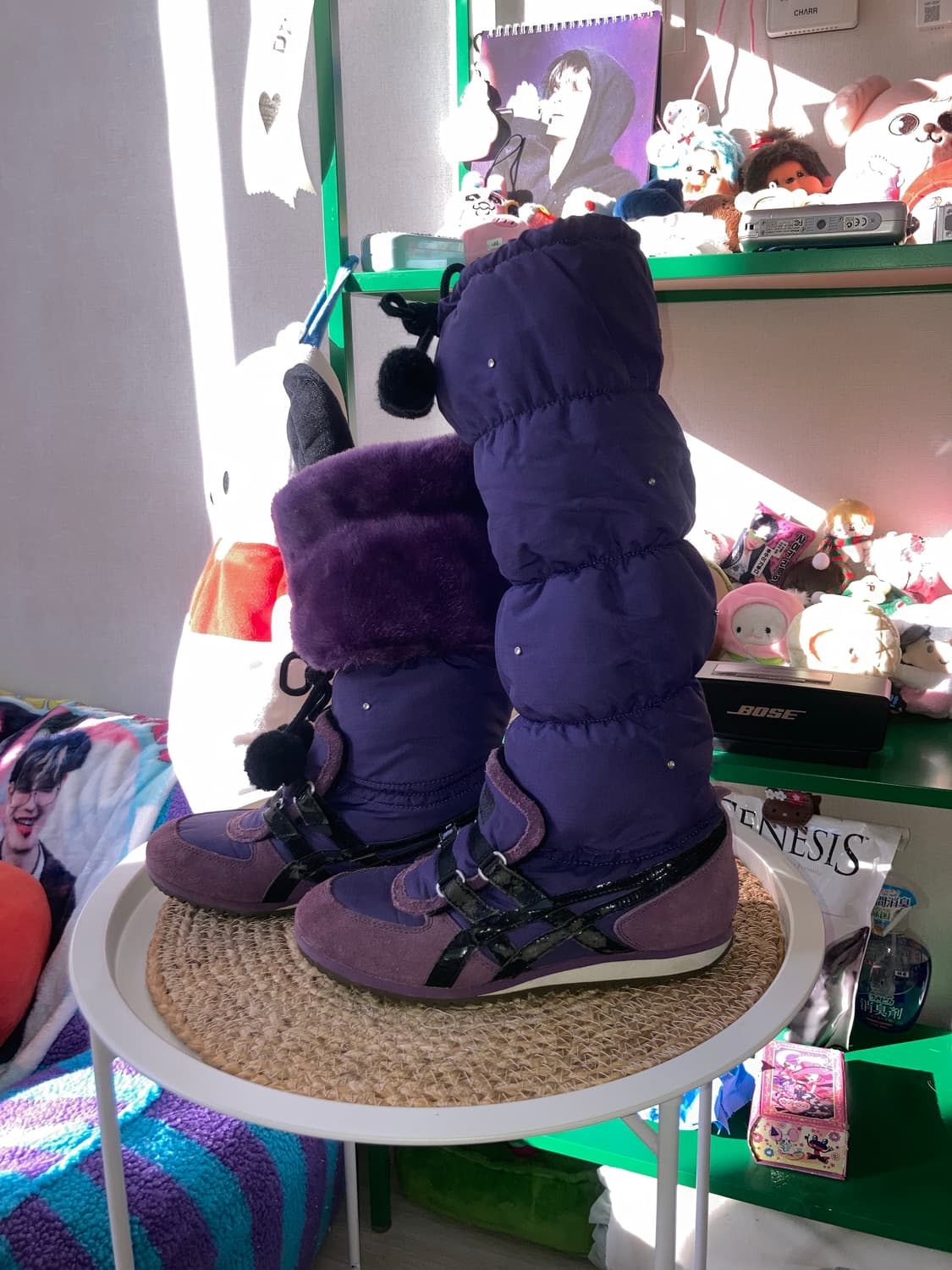 오니츠카 타이거 갸루 하구미 사와코 하치 나나 레그워머 큐빅 부츠 235 상품이미지2