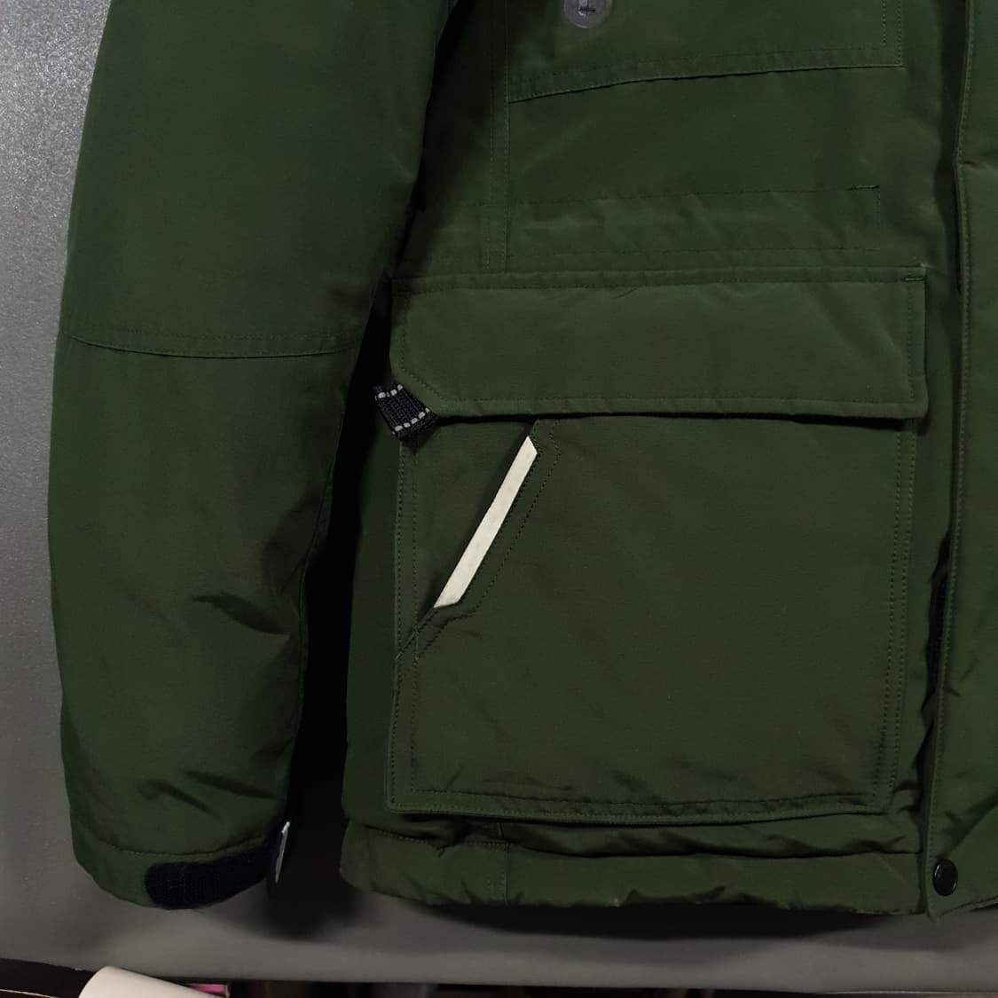 L (100) 아이더 노바 다운 자켓 후드퍼 헤비 덕다운 패딩 점퍼 카키 상품이미지6
