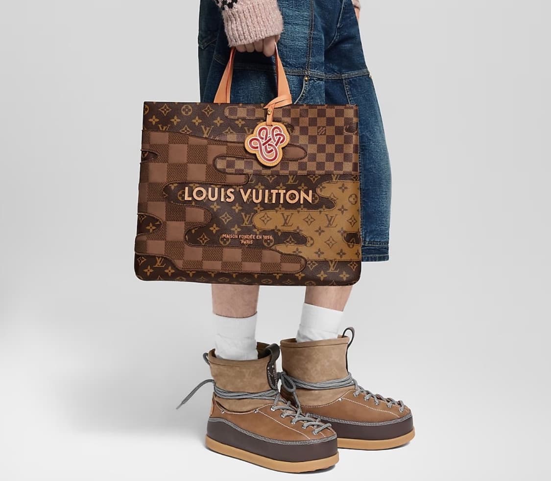 루이비통 쇼퍼 토트백 MM 브라운 / 퍼렐 니고 콜라보 상품이미지1
