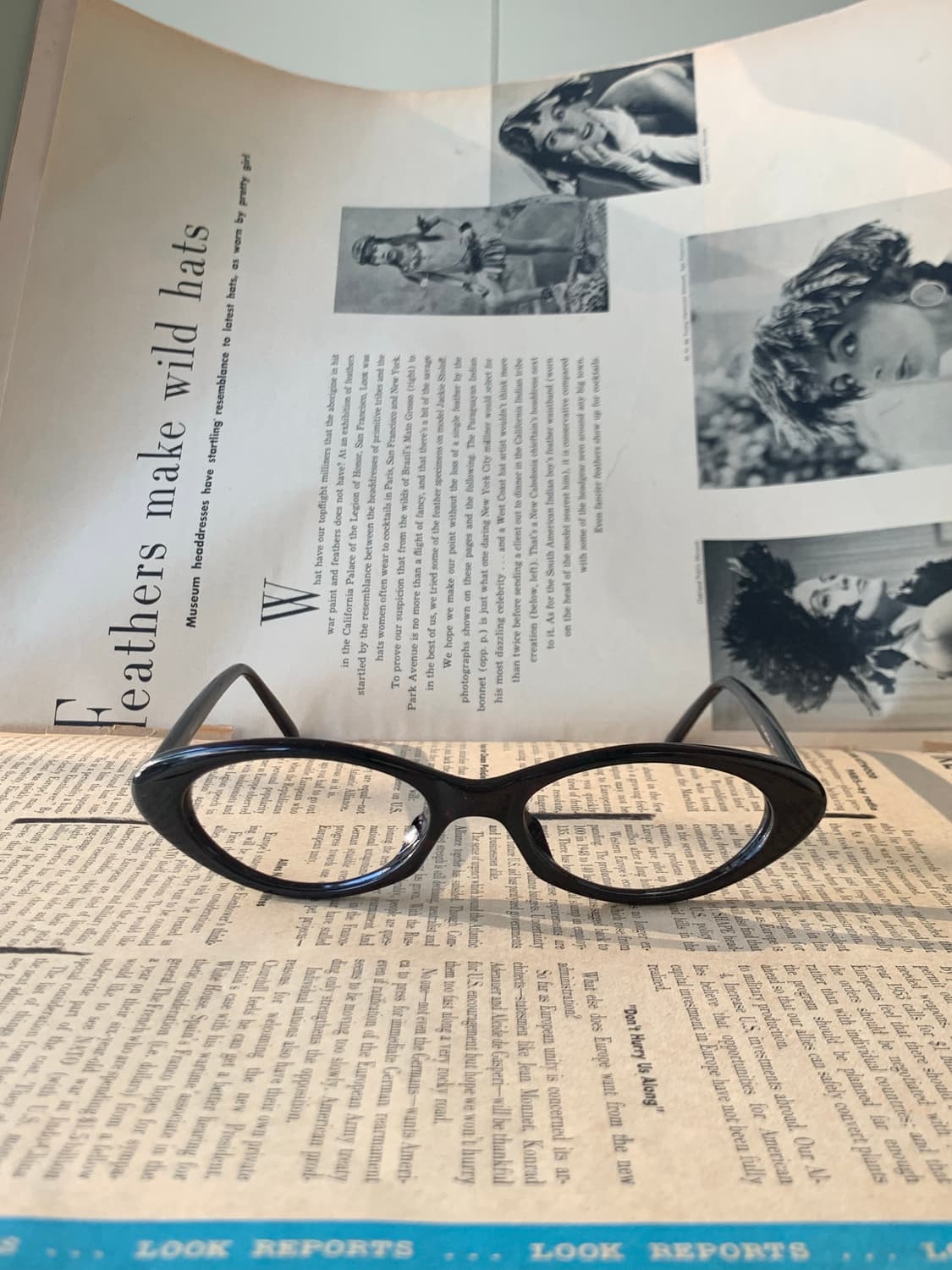 [픽키-624] 블랙 캣아이 뿔테 안경 데드스탁 프레임 빈티지 상품이미지4