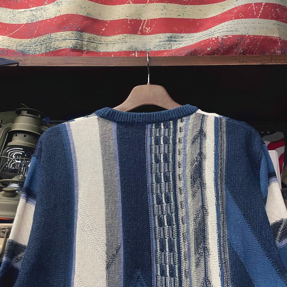 90s ESTREMA 이탈리아 빈티지 멀티 패턴 니트 스웨터 N500 상품이미지4