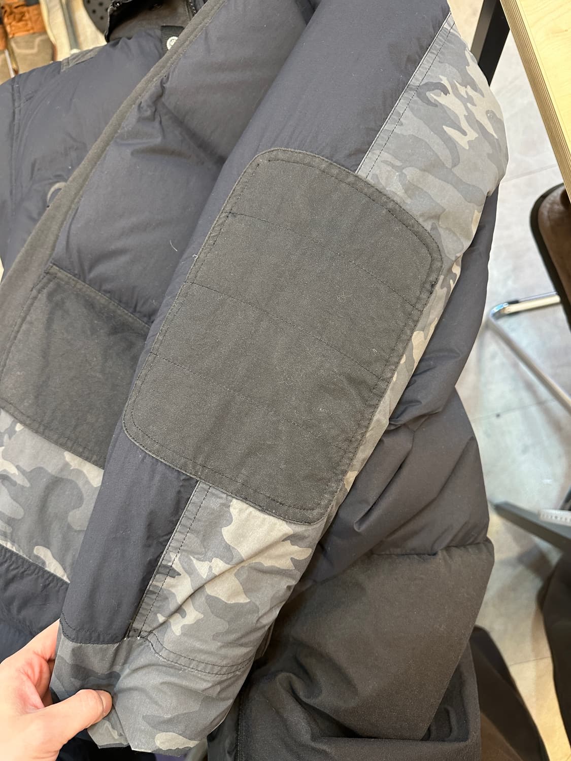 95)스파이더 네이비 카모플라쥬 오리털 롱패딩 상품이미지9