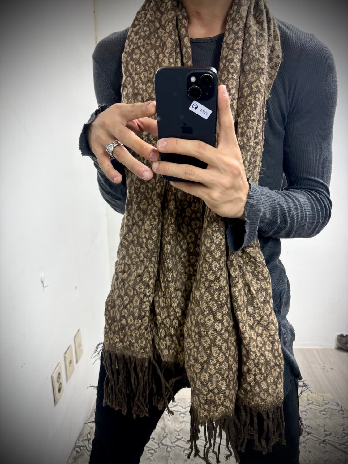 “Vintage” Brown Leopard Scarf 상품이미지4