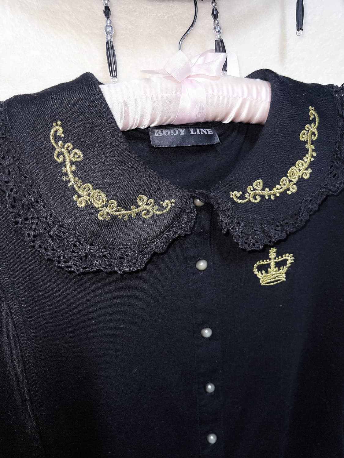 바디라인 로맨틱고딕 고스로리타 펑크 레이스 세일러카라 가디건 자켓 공겜 상품이미지6