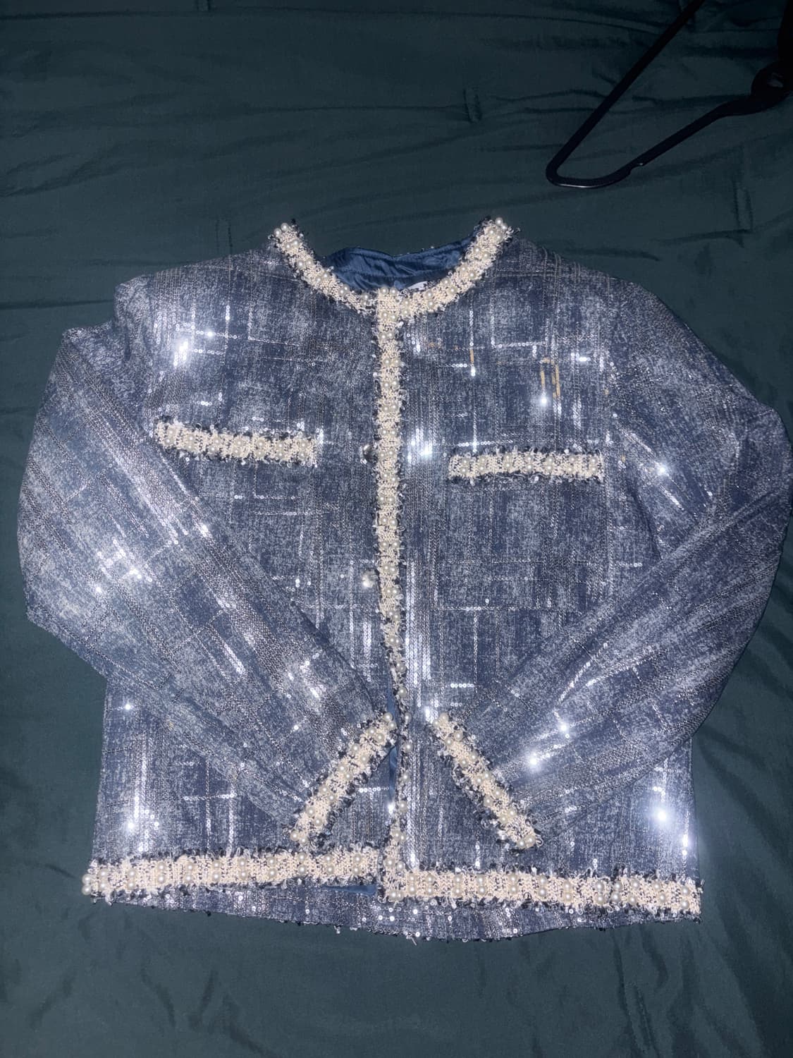 Pearl Glitter Tweed Jacket 상품이미지1