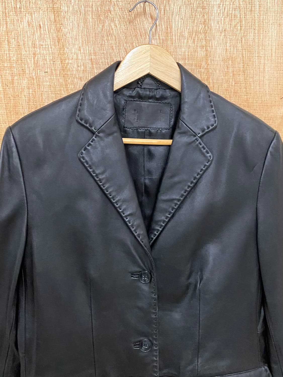 VTG leather blazer jacket 레더 스티치 블레이저 상품이미지3