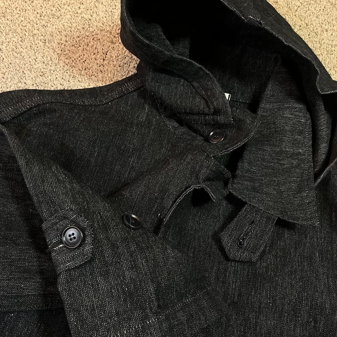 스웰맙 후드 데님 롱코트 상품이미지2