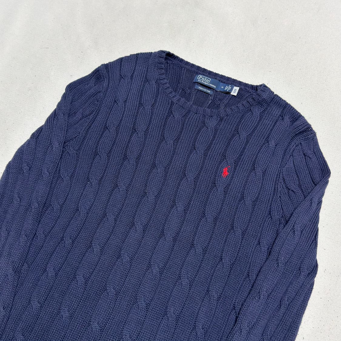 M 폴로랄프로렌 여성용 네이비 케이블 니트 상품이미지1